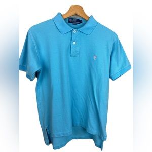 Polo Ralph Lauren Men’s Small Aqua Polo with Pink Pony